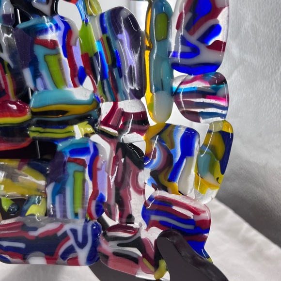 Artist Piece fused and formed glass bowl - Picture 6 of 12